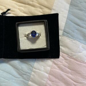 Faux Blue Sapphire Ring